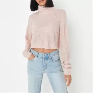 Image of Missguided Tall Recycled Batwing Crop Jumper - Pink