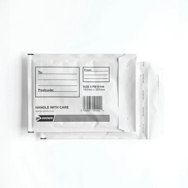 Image of GoSecure Bubble Envelopes Size 4 White (10 Pack) PB10144