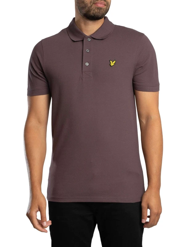 Image of Lyle & Scott Plain Polo Shirt Espresso M