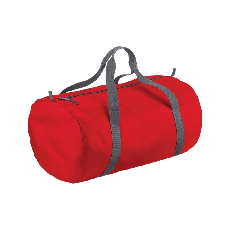 Image of Bagbase Mens Packaway Barrel Bag in Red Red Male