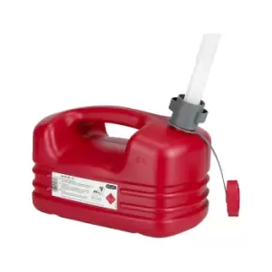 Image of PRESSOL Plastic fuel canister, flexible spout, capacity 5 l, pack of 5, red