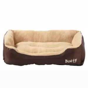Image of Bunty Deluxe Large Soft Dog Bed - Brown