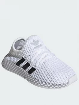 Image of Adidas Originals Deerupt Childrens Trainers - White/Black
