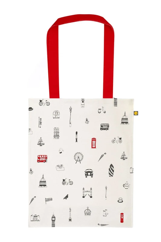 Image of VICTORIA EggS Simply London Canvas Bag 35 x 43cm Multi unisex