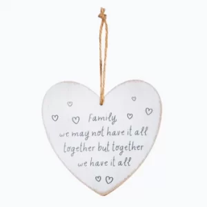 Image of Sass & Belle Family Together Heart Plaque