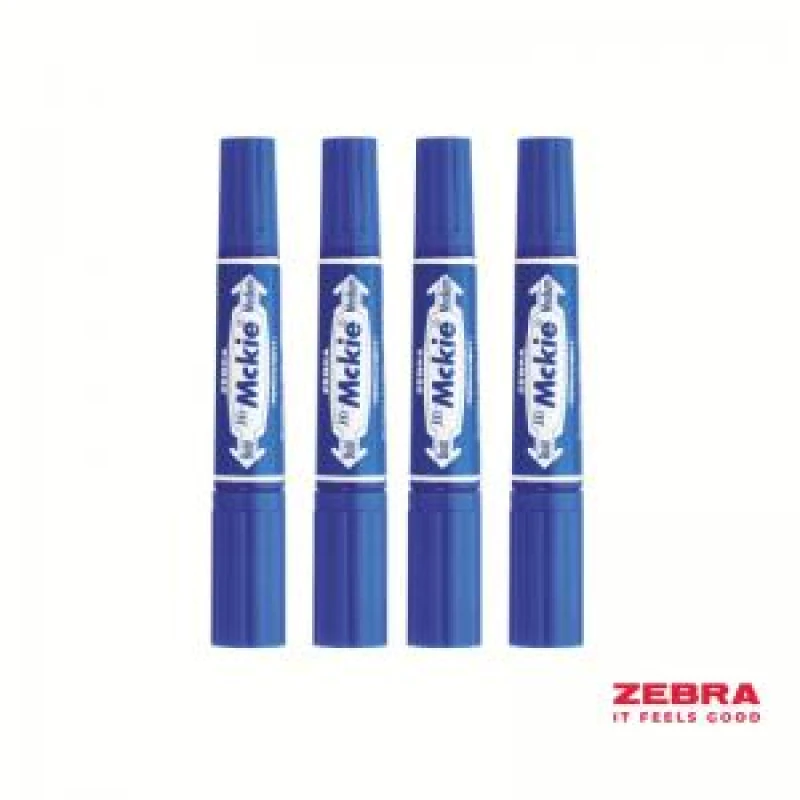 Image of Zebra Permanent Bold Marker Twin Tip Blue (10 Pack) 50252