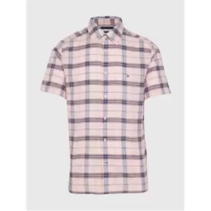 Image of Tommy Hilfiger Co/Li Tonal Check Rf Shirt S/S - Pink