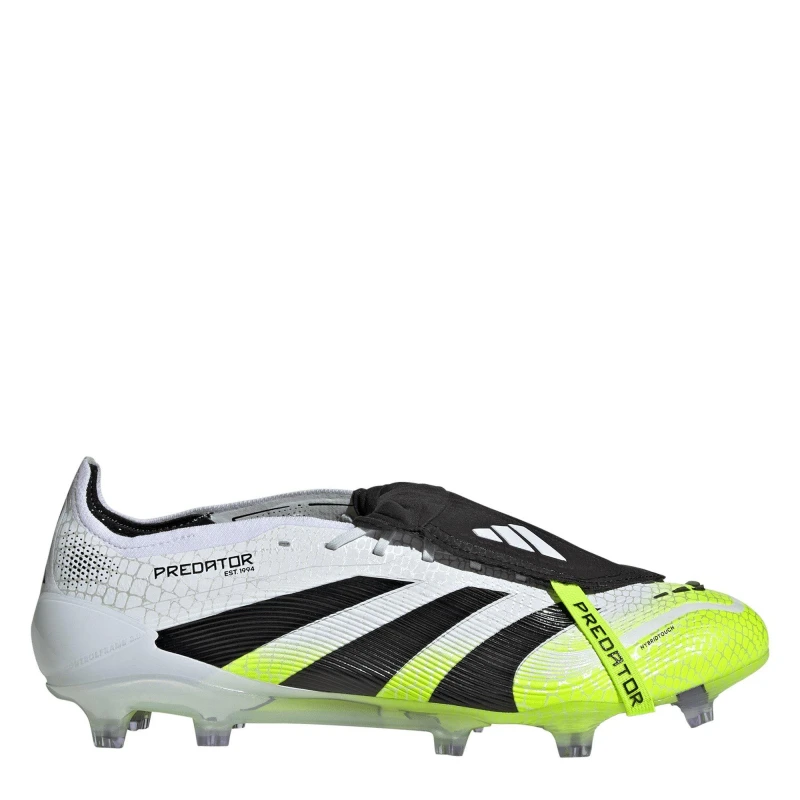 Image of adidas Predator Elite Fold-Over Tongue Firm Ground Football Boots White/Blk/Lemon male 8 (42)
