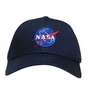Image of Alpha Industries NASA Logo Snapback Cap - Navy