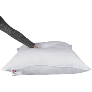 Image of Microfibre Euro Continental Square Pillow - 80cm x 80cm (32'x32') - White - Homescapes