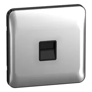 Image of Schneider LSD Data Telephone Single BT Master Black Insert Polished Chrome - GGBL7061BPC