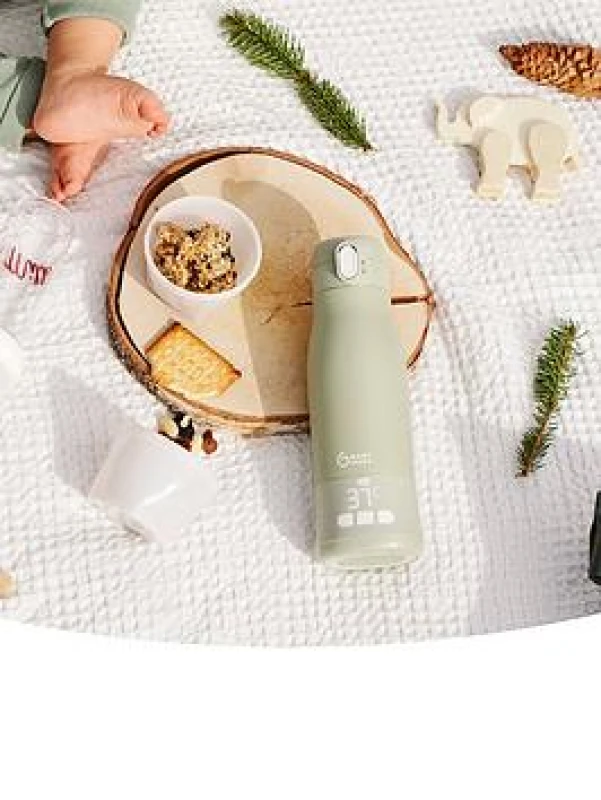 Image of BABYMOOV Nomad Bottle Warmer Moov & Feed Sage Green Baby ONE SIZE
