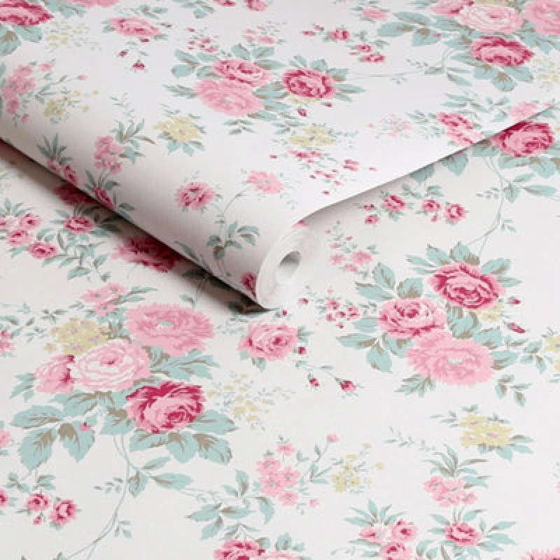 Image of Shabby Chic By Rachel Ashwell Wild Flower Off White Floral Wallpaper