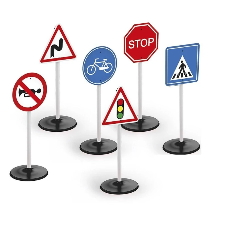Image of Dolu 6 Piece Traffic Signs Play Set Multi unisex