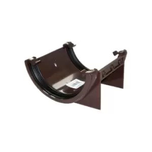 Image of Floplast Brown Half Round Union Bracket (Dia) 112mm 1
