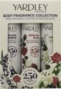 Image of Yardley Body Fragrance Collection 75ml English Lavender + 75ml Lily of the Valley + 75ml English Rose