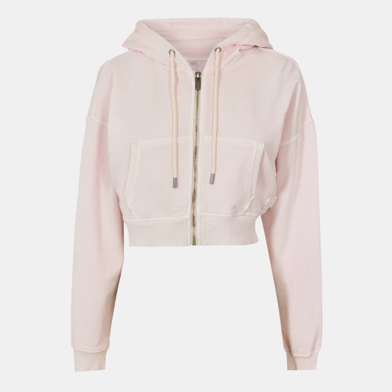 Image of DKNY Womens Full Zip Lightweight Fleece Hoodie Bliss female 12 (M)