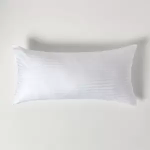 Image of White Continental Egyptian Cotton Pillowcase 330 Thread Count, 40 x 80cm - White - White - Homescapes