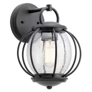 Image of Elstead Vandalia 1 Light Wall Light Textured Black