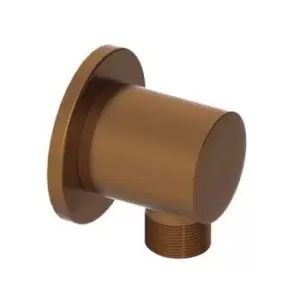 Image of round wall outlet - Brushed Bronze