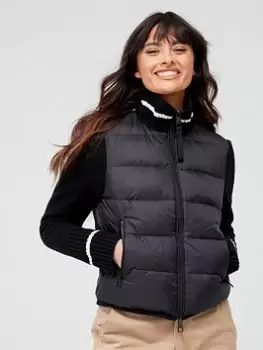 Image of BOSS Pileni Baffle Sweat Jacket - Black, Size 8, Women