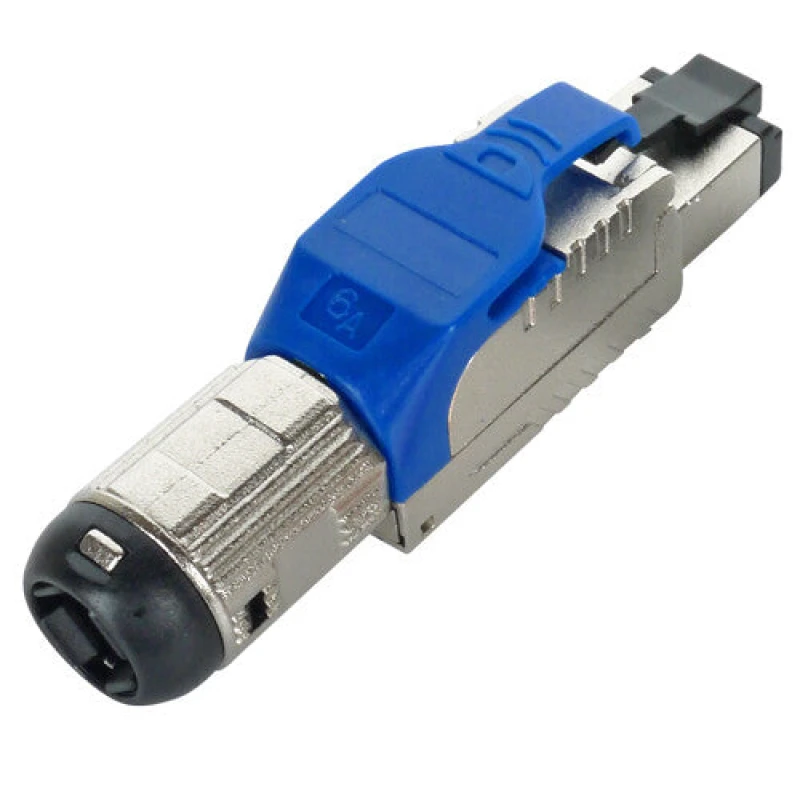 Image of Cablenet Cablenet Cat6a RJ45 FTP Field Termination Plug with Blue Latch 22-2201