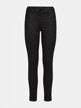 Image of Guess Coated Skinny Jeans - Black, Size 27, Women