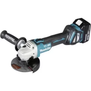 Image of Makita DGA513RTJ Cordless angle grinder 125mm incl. charger, incl. spare battery, incl. case 18 V 5 Ah