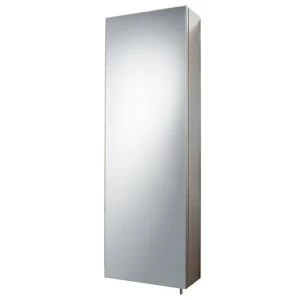 Image of BQ Fonteno Single door Silver Tall Mirror cabinet
