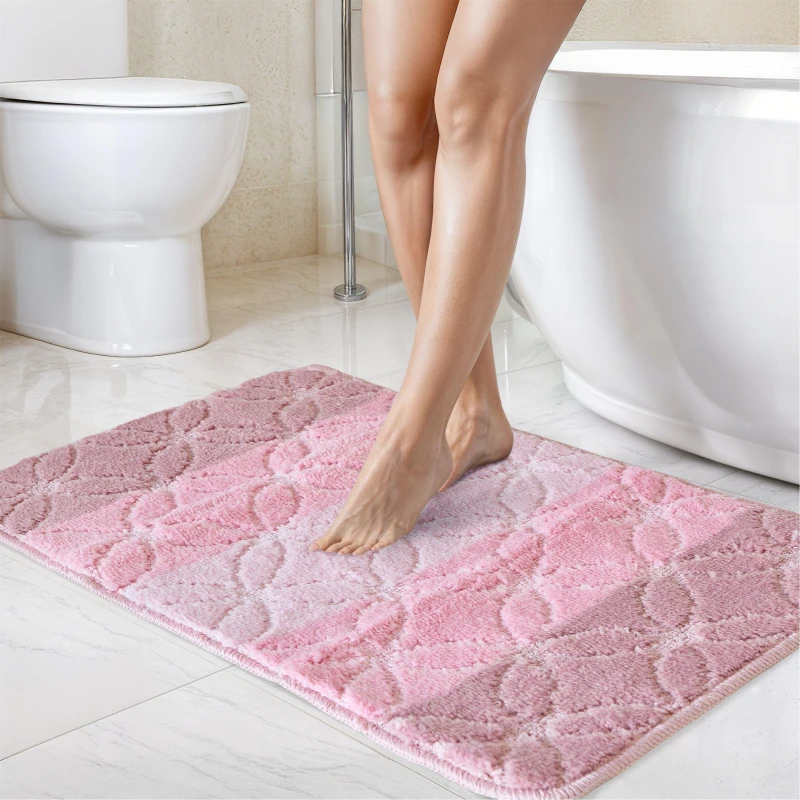 Image of Emma Barclay Halo - Tonal Stripe 2 Piece Bath set Bathmats 45x75cm Pink 87877606000