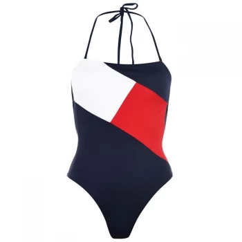 Image of Tommy Bodywear Bandeau Swmsuit - 416 NAVY BLAZER