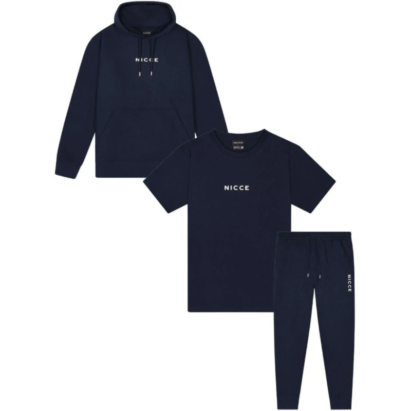 Image of Nicce Mens Dean Fleece Tracksuits Navy male S