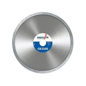 Image of Marcrist CK350 Smooth Rim Diamond Blade Tile Cut 125 x 22.2mm