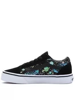 Image of Vans Old Skool Cosmic Glow Younger Trainer, Black, Size 2 Older