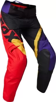 Image of FOX 180 Xpozr Youth Motocross Pants, black-red-yellow, Size 24, black-red-yellow, Size 24