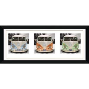Image of VW Californian Camper Triptych Framed Photographic Print