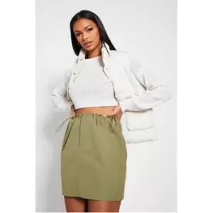 Image of I Saw It First Toggle Waist Cargo Mini Skirt - Green