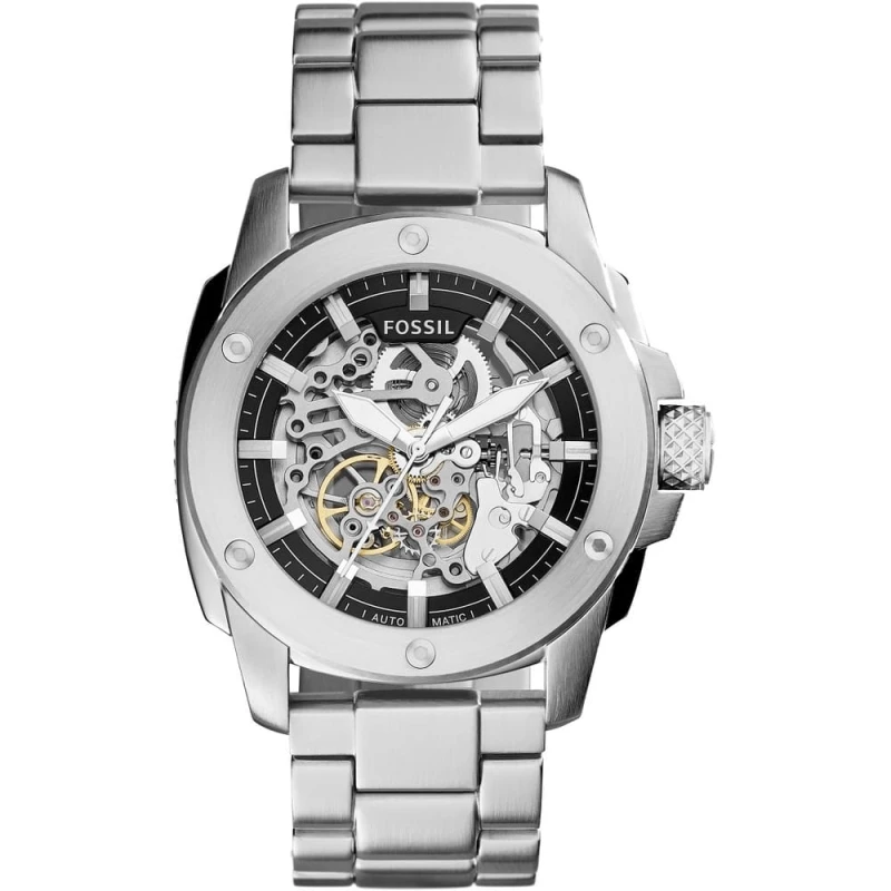 Image of Fossil Fossil Mens Quartz Stainless Steel Three-Hand Watch Stainless Steel Case/Scratch Resistant Glass Mirror ME3081