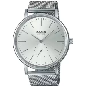 Image of Mens Casio 'Classic' Silver Stainless Steel Quartz Watch