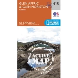 Image of Glen Affric and Glen Moriston by Ordnance Survey (Sheet map, folded, 2015)