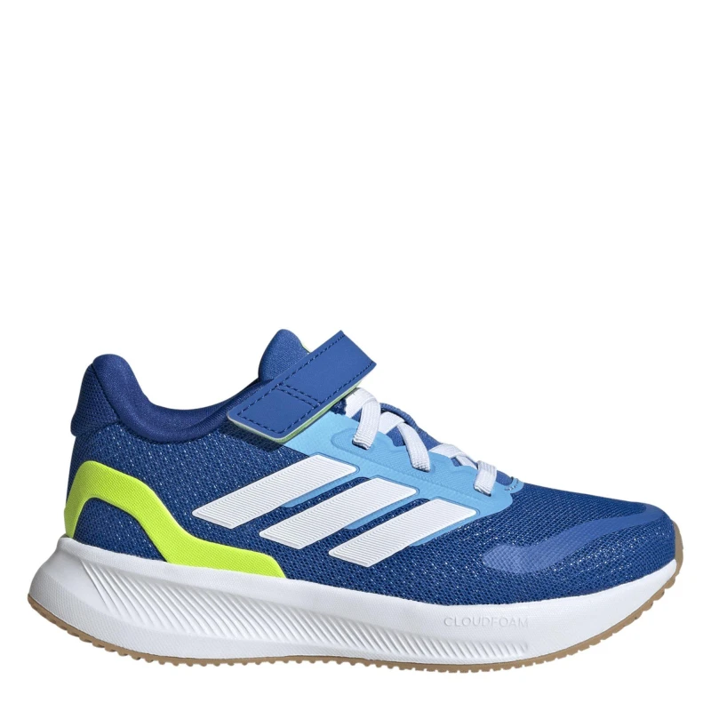 Image of adidas Runfalcon 5 EL Childrens Trainers Royal/Lemon male C10 (28)