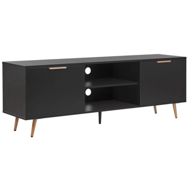 Image of Beliani Modern TV Stand Indio Black