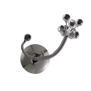 Image of Octavia Wall Lamp Switched G4 Left Facing Polished Chrome/Crystal, NOT LED/CFL Compatible