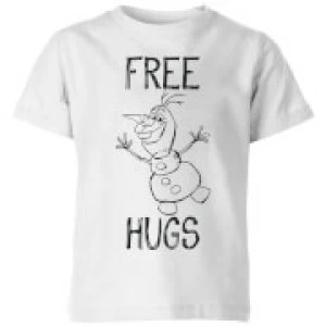 Image of Disney Frozen Olaf Free Hugs Kids T-Shirt - White - 5-6 Years