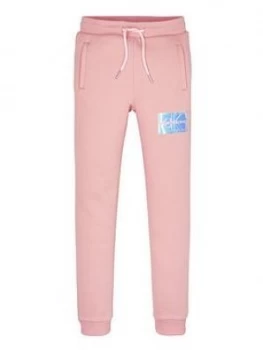 Image of Calvin Klein Jeans Girls Monogram Badge Joggers - Pink