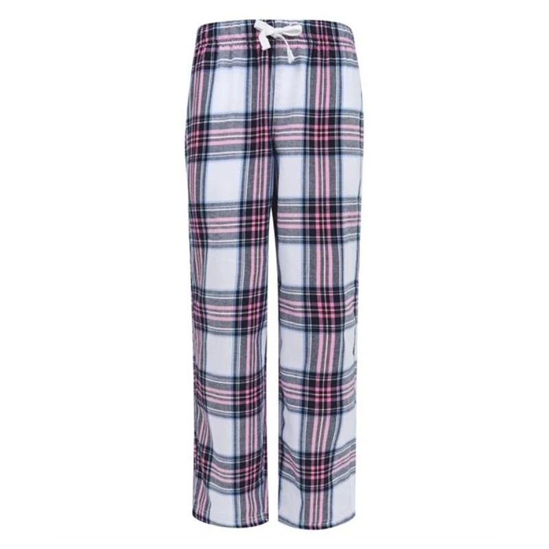 Image of SF Minni Tartan Lounge Pants in Off-White Size: 11-12 Years Off-White Unisex 11-12 Years