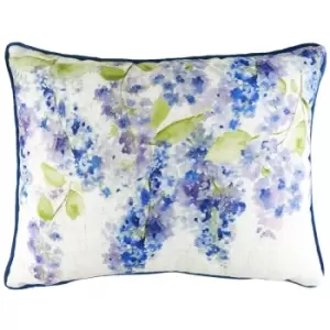 Image of Evans Lichfield Blossom Cushion Cover (One Size) (Azure Blue/Lilac) - Azure Blue/Lilac