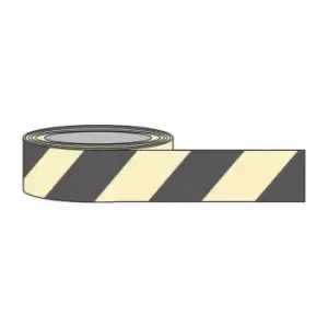 Image of 80mm x 10m Black Chevron Photoluminescent Tape