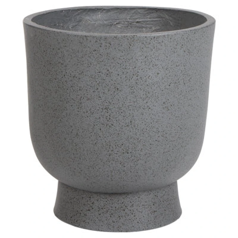 Image of Beliani Plant Pot Ginkgo 36cm Grey Concrete Effect