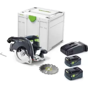 Image of Festool HKC55 Cordless Circular Saw 2 x 5.2ah Li-ion Charger Case